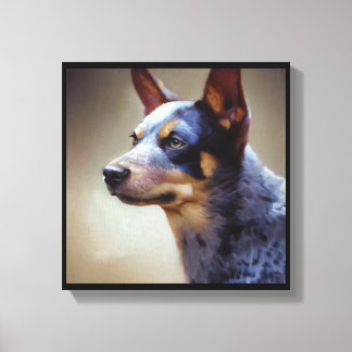 Blue Heeler Dog Canvas Print