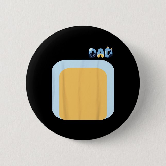 Blue Heeler Dog Dad Matching Family Costumes Diy H 2 Inch Round Button (Front)