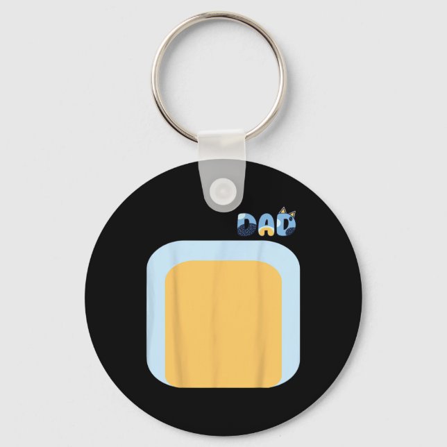 Blue Heeler Dog Dad Matching Family Costumes Diy H Keychain (Front)