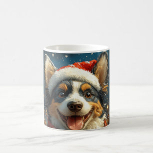 Blue Heeler Dog Roller Coaster Christmas Coffee Mug