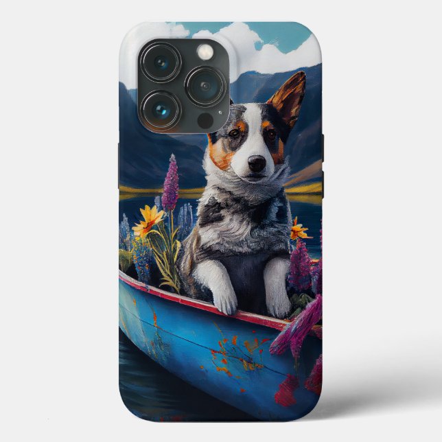 Blue Heeler on a Paddle: A Scenic Adventure  Case-Mate iPhone Case (Back)