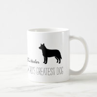 Blue Heeler Silhouette World's Greatest Dog Custom