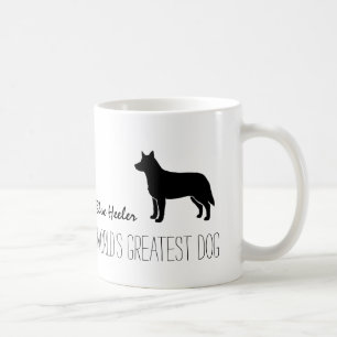 Blue Heeler Silhouette World's Greatest Dog Custom Coffee Mug