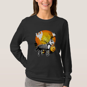 Blue Heeler Skeleton Halloween Happy Pumpkin T-Shirt
