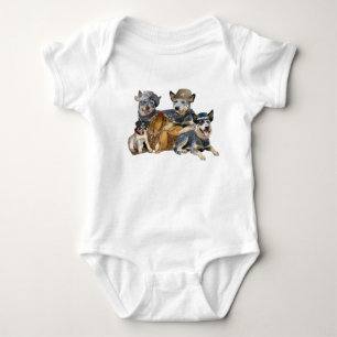 Blue Heeler Western Theme Apparel Baby Bodysuit