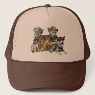 Blue Heeler Western Theme Apparel Trucker Hat