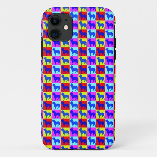 Blue Heelers Colour Wall Case-Mate iPhone Case (Back)