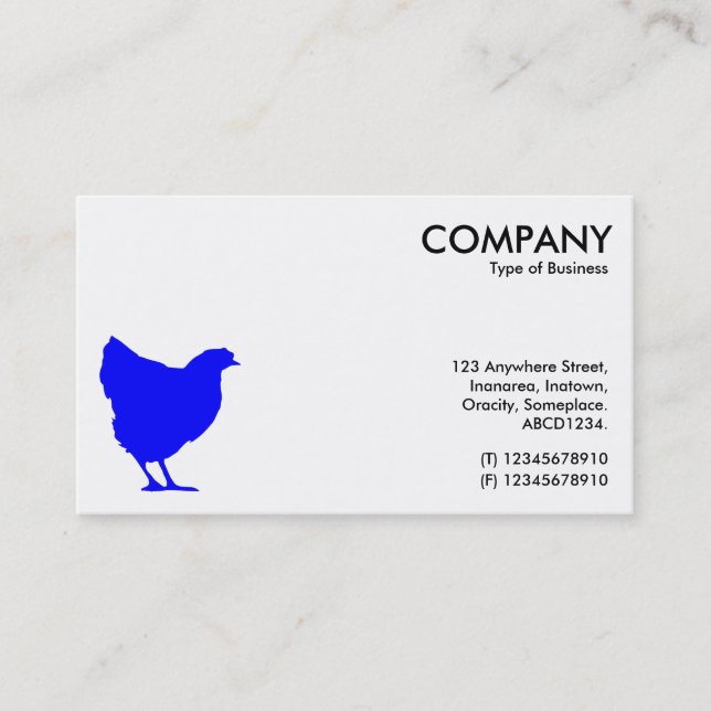 Blue Hen Symbol - White Business Card (Front)