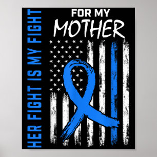 Blue Her Fight Is My Fight Diabetes Awareness Shir Poster