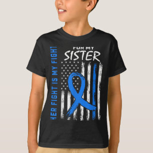 Blue Her Fight Is My Fight Diabetes Awareness Shir T-Shirt