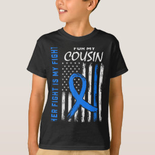 Blue Her Fight Is My Fight Diabetes Awareness Shir T-Shirt