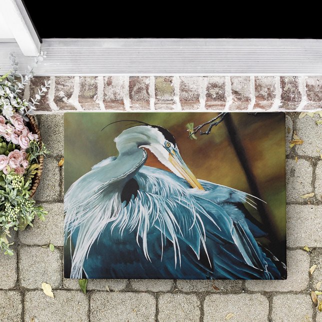 Blue Heron Bird Doormat (Creator Uploaded)
