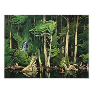 Blue Heron Canadian Painting by A J Casson Photo Print