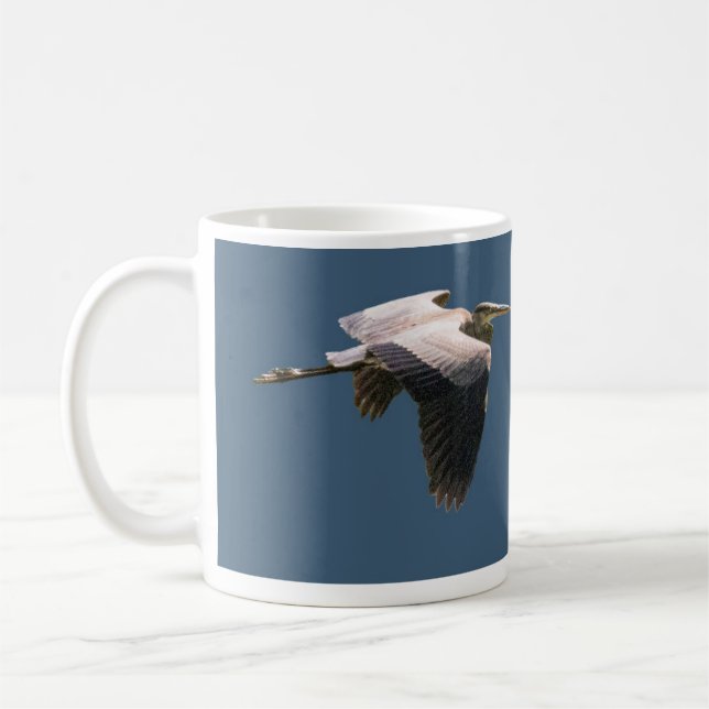 Blue heron coffee mug (Left)