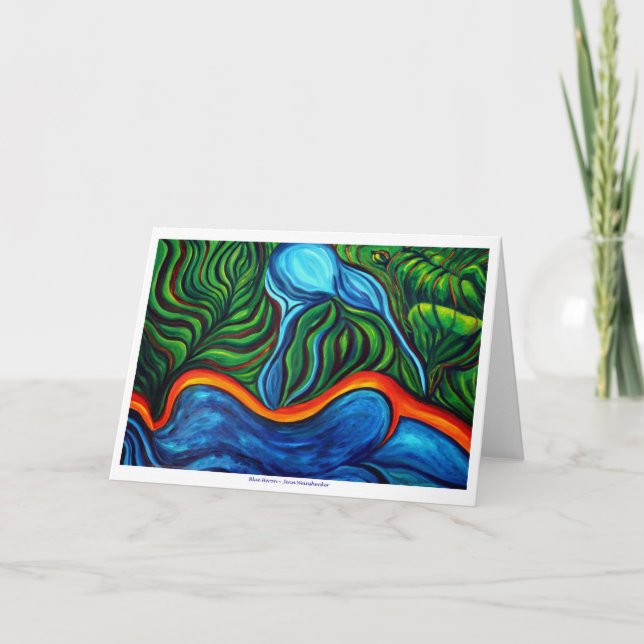 Blue Heron GREETING CARD (Front)