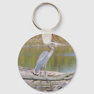 Blue Heron key chain