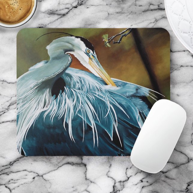 Blue Heron Mouse Pad (Creator Uploaded)