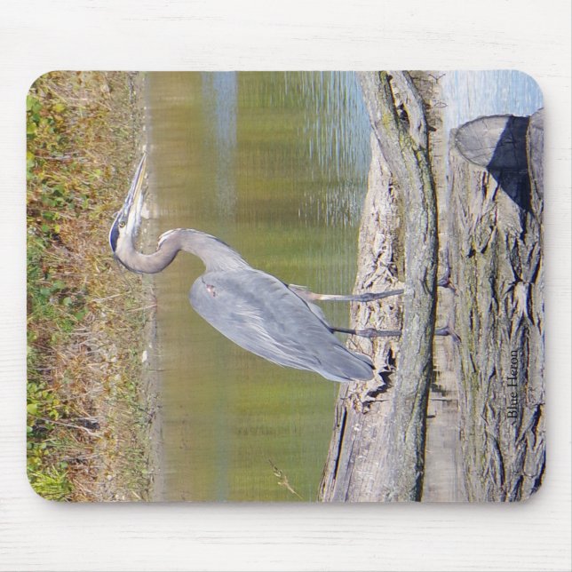Blue Heron mousepad (Front)