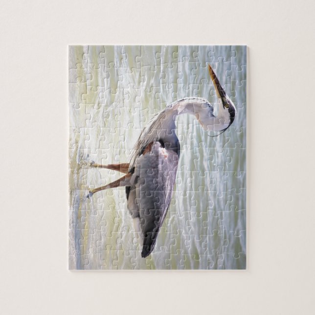 Blue Heron on Lovers Key Jigsaw Puzzle (Vertical)