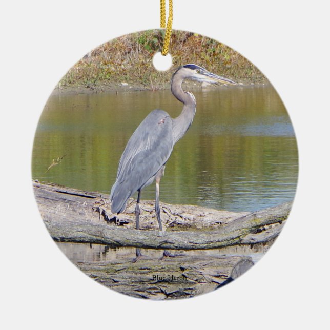 Blue Heron ornament (Front)