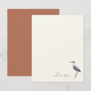 Blue Heron Personalized Card