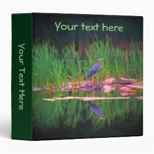 Blue Heron Photo Painting Animal Personalized Binder