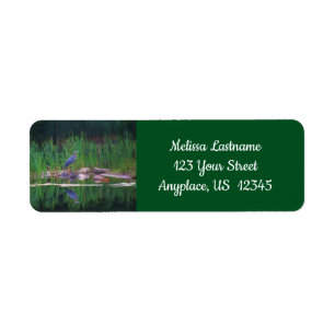 Blue Heron Réflexions Animal Peinture Adresse
