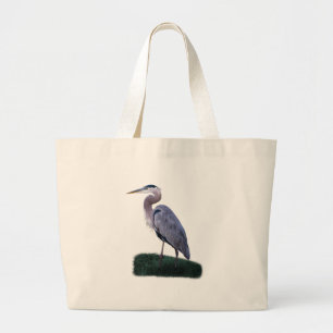 Blue Heron Standing in Grass Bag