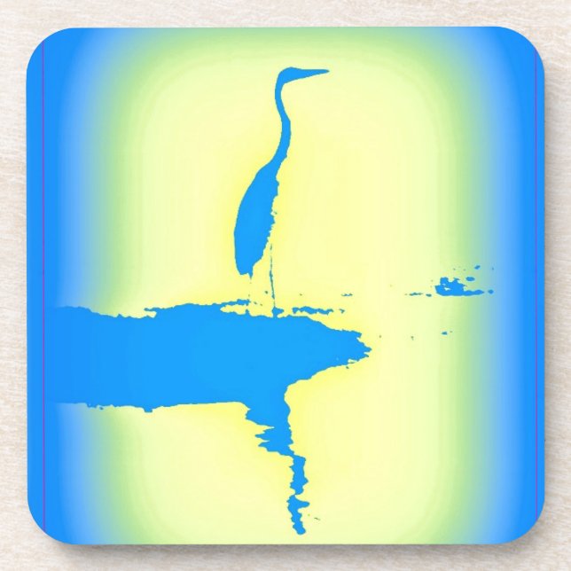 blue heron sunrise coaster (Front)