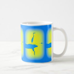 blue heron sunrise coffee mug