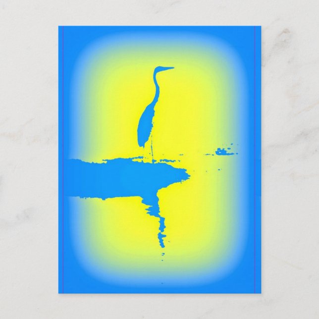 blue heron sunrise postcard (Front)