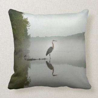 Blue Heron throw pillow