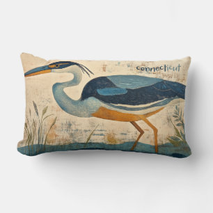 Blue Heron Throw Pillow III