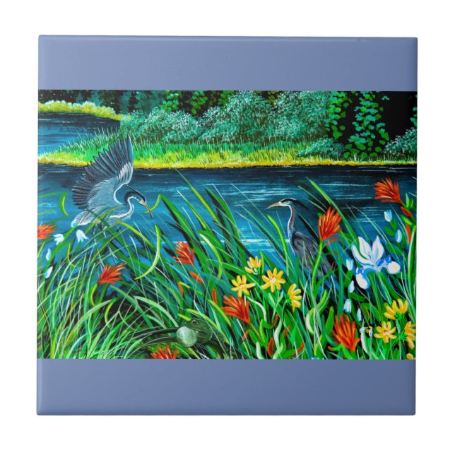 Blue Heron Tile (Front)