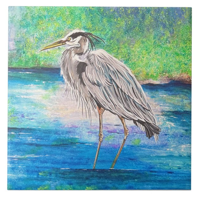 Blue Heron Watch Tile (Front)
