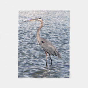 Blue Heron water fleece blanket