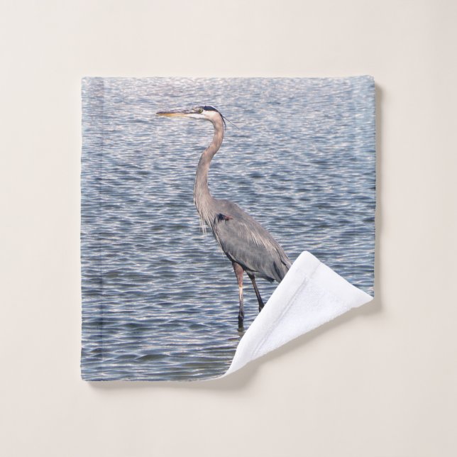 Blue Heron water towel set (Wash Cloth)