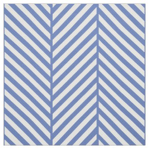 Blue Herringbone Large Scale Fabric