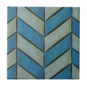 Blue Herringbone Tile