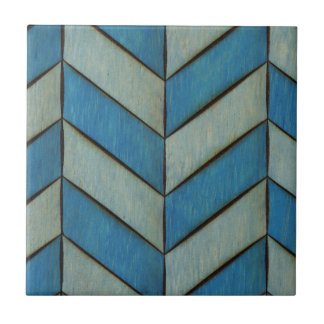Blue Herringbone Tile