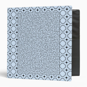 Blue Hexagon Maze Binder