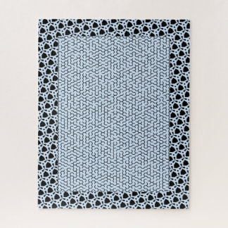 Blue Hexagon Maze Jigsaw Puzzle