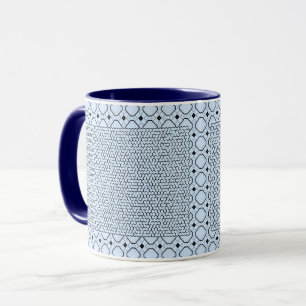 Blue Hexagon Maze Mug