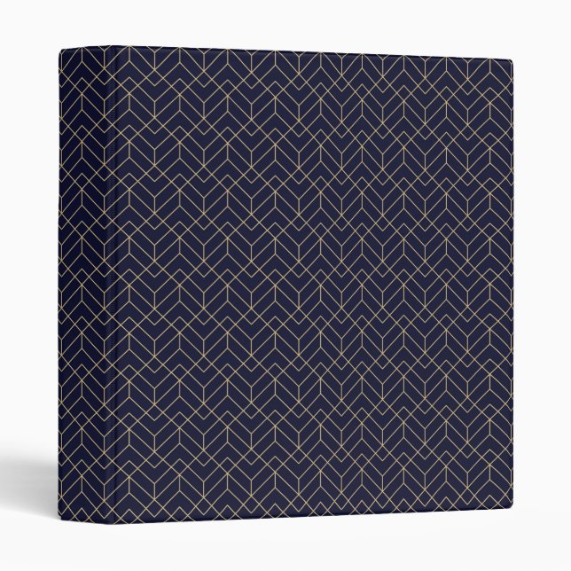 Blue Hexagon Pattern Binder (Front/Spine)