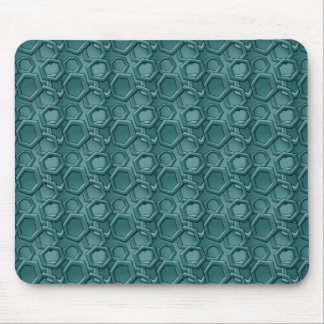 Blue Hexagon Pattern Mouse Pad