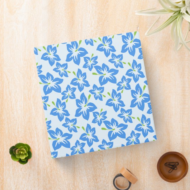 Blue Hibiscus, Blue Flowers, Pattern Of Flowers Binder (In Situ)