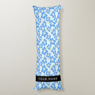 Blue Hibiscus, Blue Flowers, Your Name Body Pillow