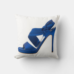 Blue High Heels Pillow! Throw Pillow