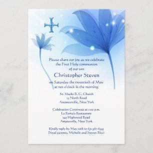 Blue High Invitation