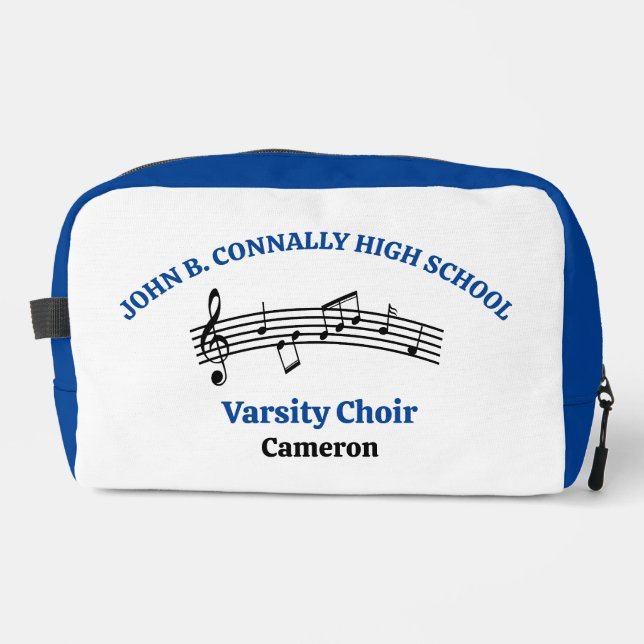 Blue High School Choir Personalized Dopp Kit (Front)